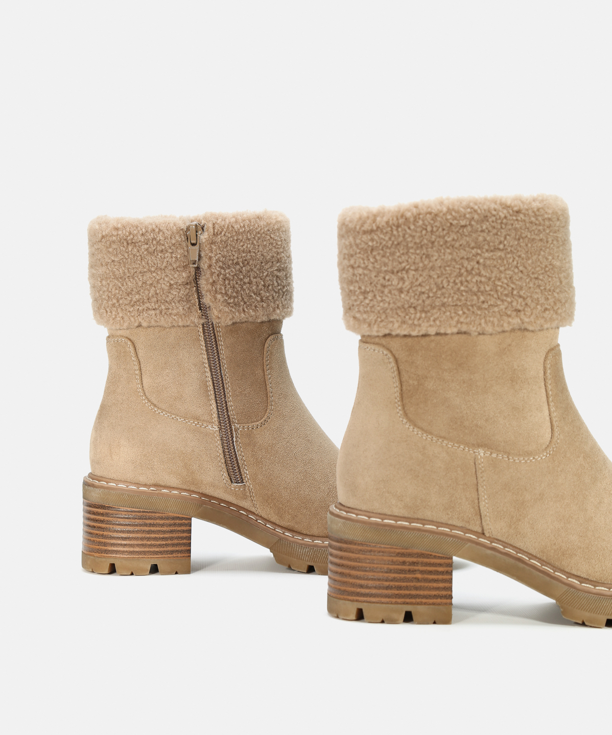 Botines taupe ca&ntilde;a pelo image number null